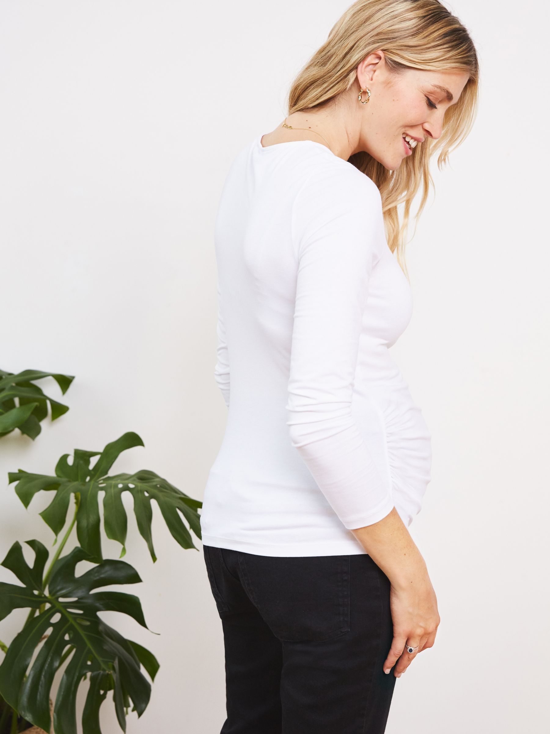 Isabella Oliver LENZING™ ECOVERO™ Maternity Tank Top, Pure White at John  Lewis & Partners