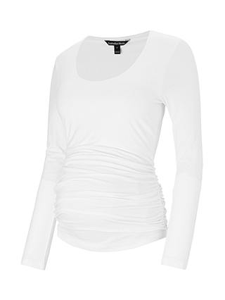 Isabella Oliver LENZING™ ECOVERO™ Maternity Scoop Top, Pure White
