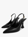 CHARLES & KEITH Faux Leather Slingback Court Shoes, Black