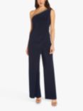 Adrianna Papell One-Shoulder Jersey Jumpsuit, Midnight
