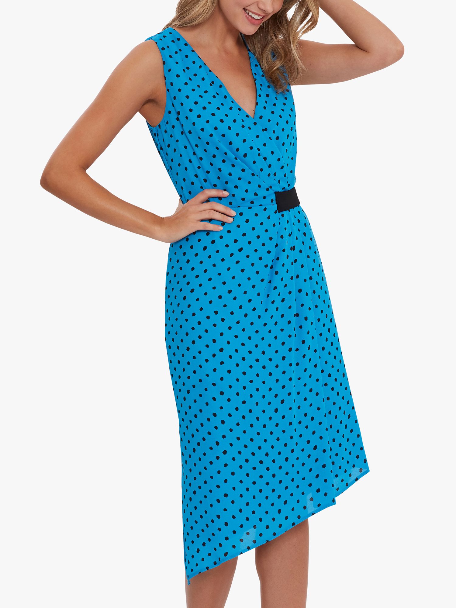 Buy Gina Bacconi Kari Asymmetric Hem Spot Dress Online at johnlewis.com