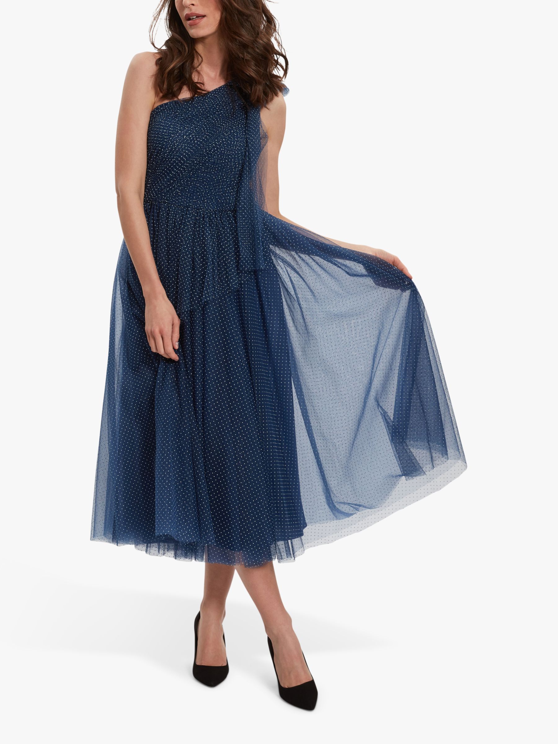 Buy Gina Bacconi Hinda Spot Tulle Midi Dress Online at johnlewis.com