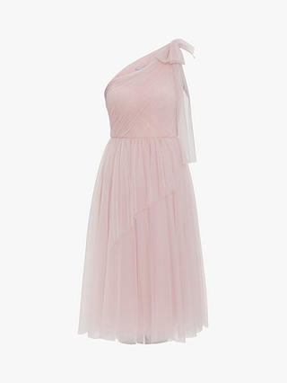 Gina Bacconi Hinda Spot Tulle Midi Dress, Pink at John Lewis & Partners