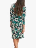 Gina Bacconi Nayla Floral Jersey Dress, Navy/Green