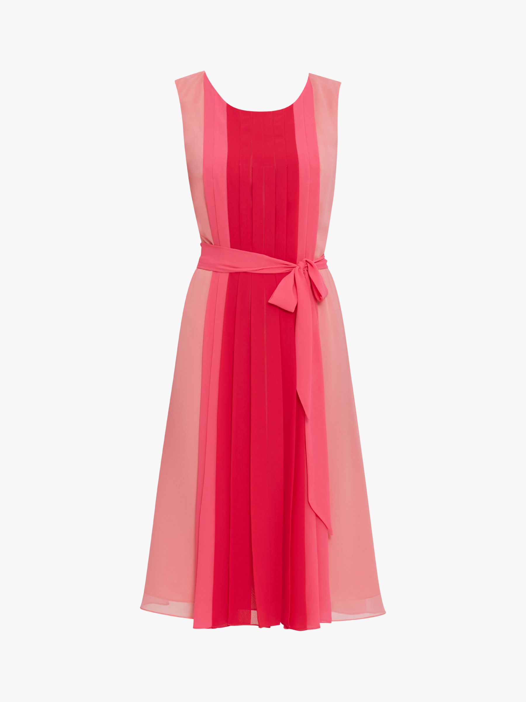 Gina Bacconi Janeen Chiffon Dress, Hot Pink/Multi, 8