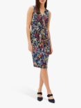 Phase Eight Fenella Floral Print Jersey Dress, French Navy/Multi