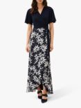 Phase Eight Brogan Floral Print Lace Dress, Navy/Ivory