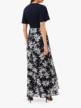 Phase Eight Brogan Floral Print Lace Dress, Navy/Ivory