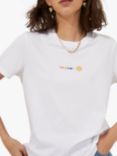 French Connection Smiley Sunshine T-Shirt, Linen White