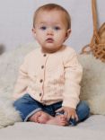 The Little Tailor Baby Pointelle Knit Cardigan, Pink
