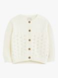 The Little Tailor Baby Pointelle Knit Cardigan, Cream