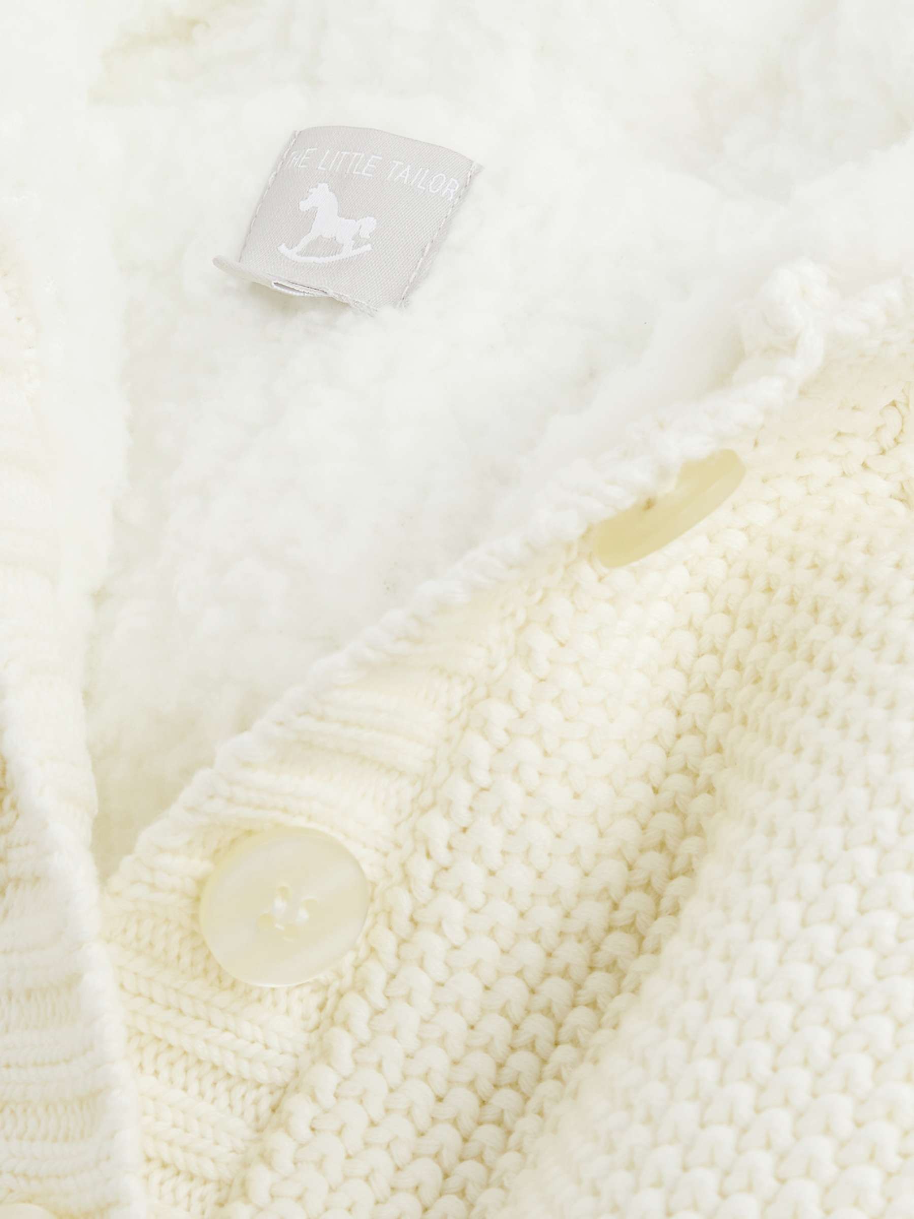 Buy The Little Tailor Plushed Lined Baby Cotton Pom Pom Coat Online at johnlewis.com