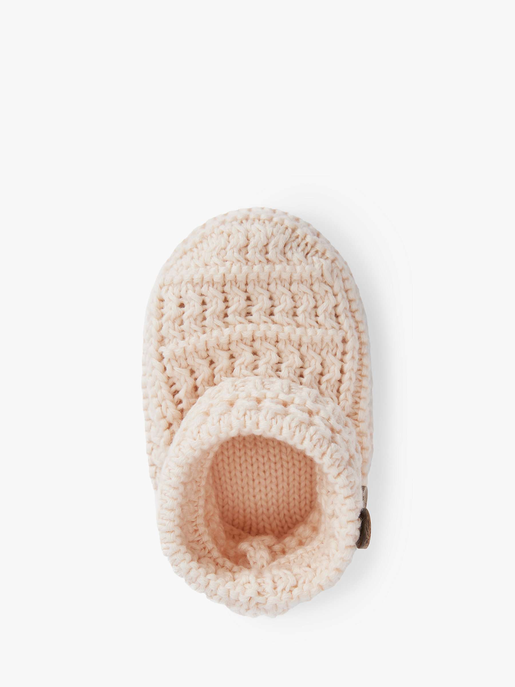 Buy The Little Tailor Baby Button Knit Booties Online at johnlewis.com