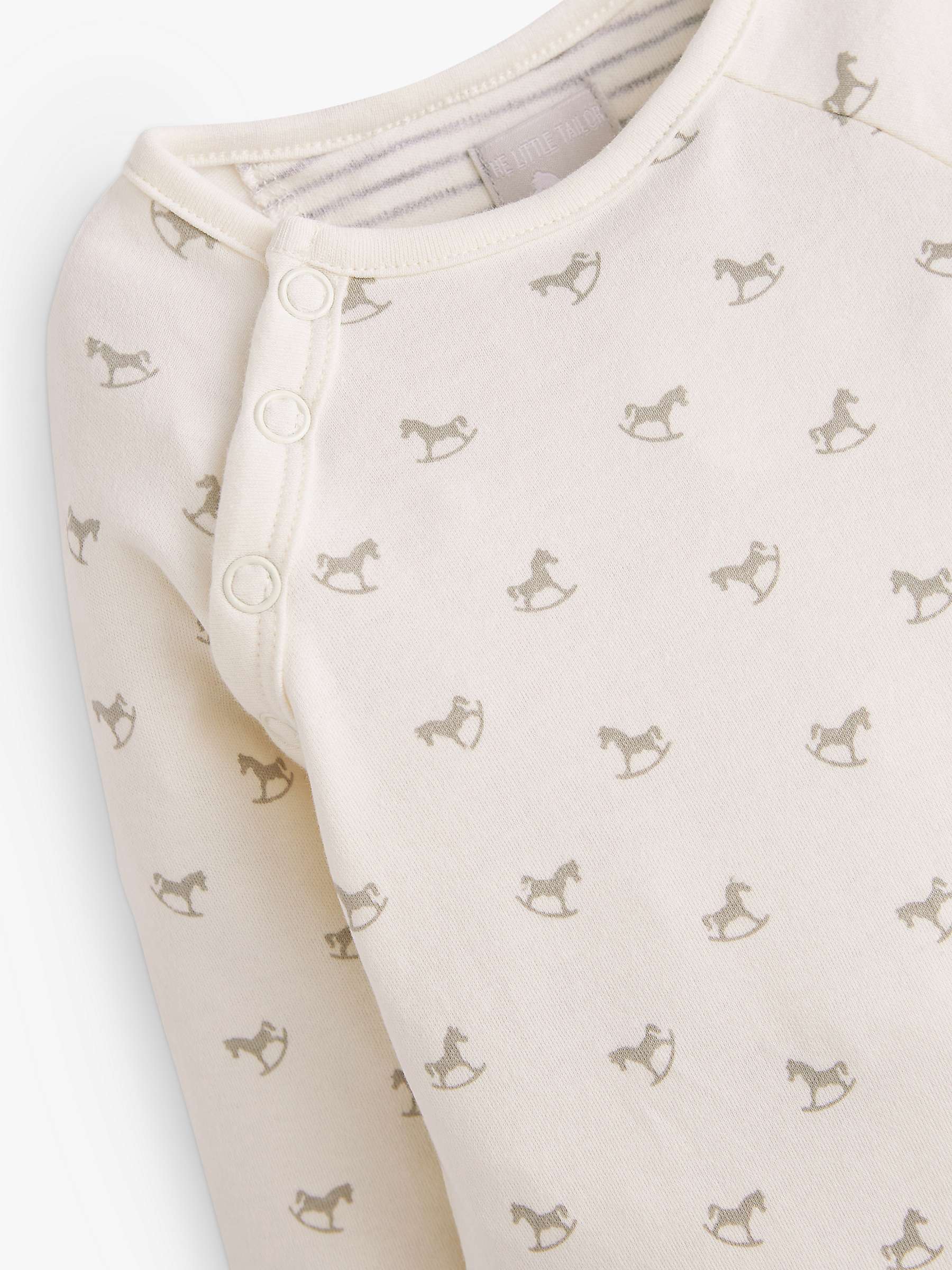 Buy The Little Tailor Baby Cotton Rocking Horse Sleepsuit & Hat Set Online at johnlewis.com