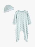 The Little Tailor Baby Cotton Rocking Horse Sleepsuit & Hat Set
