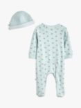 The Little Tailor Baby Cotton Rocking Horse Sleepsuit & Hat Set