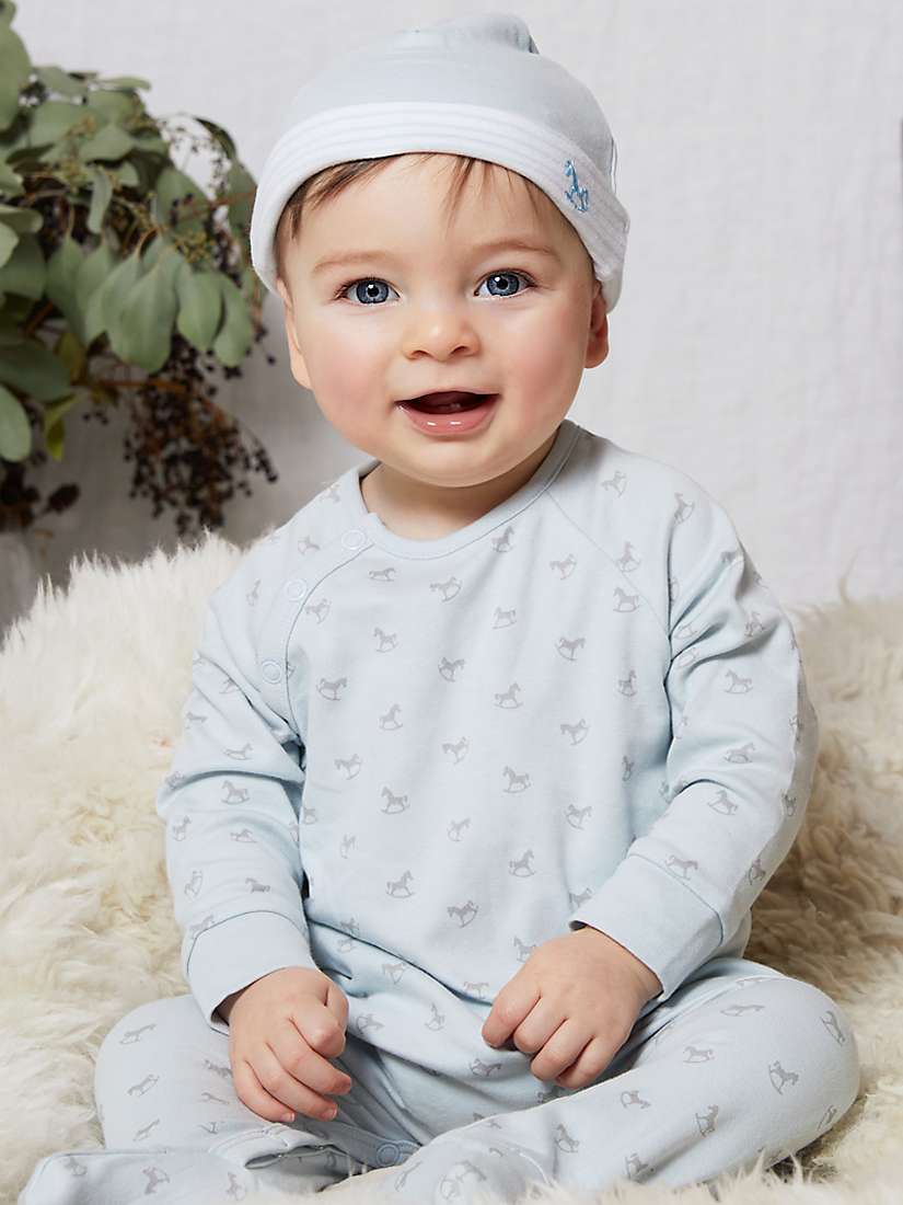 Buy The Little Tailor Baby Cotton Rocking Horse Sleepsuit & Hat Set Online at johnlewis.com