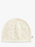 The Little Tailor Pointelle Cotton Knit Baby Hat, Cream