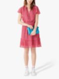 hush Fifi Zig Zag Print Mini Dress, Pink/Red, Pink/Red