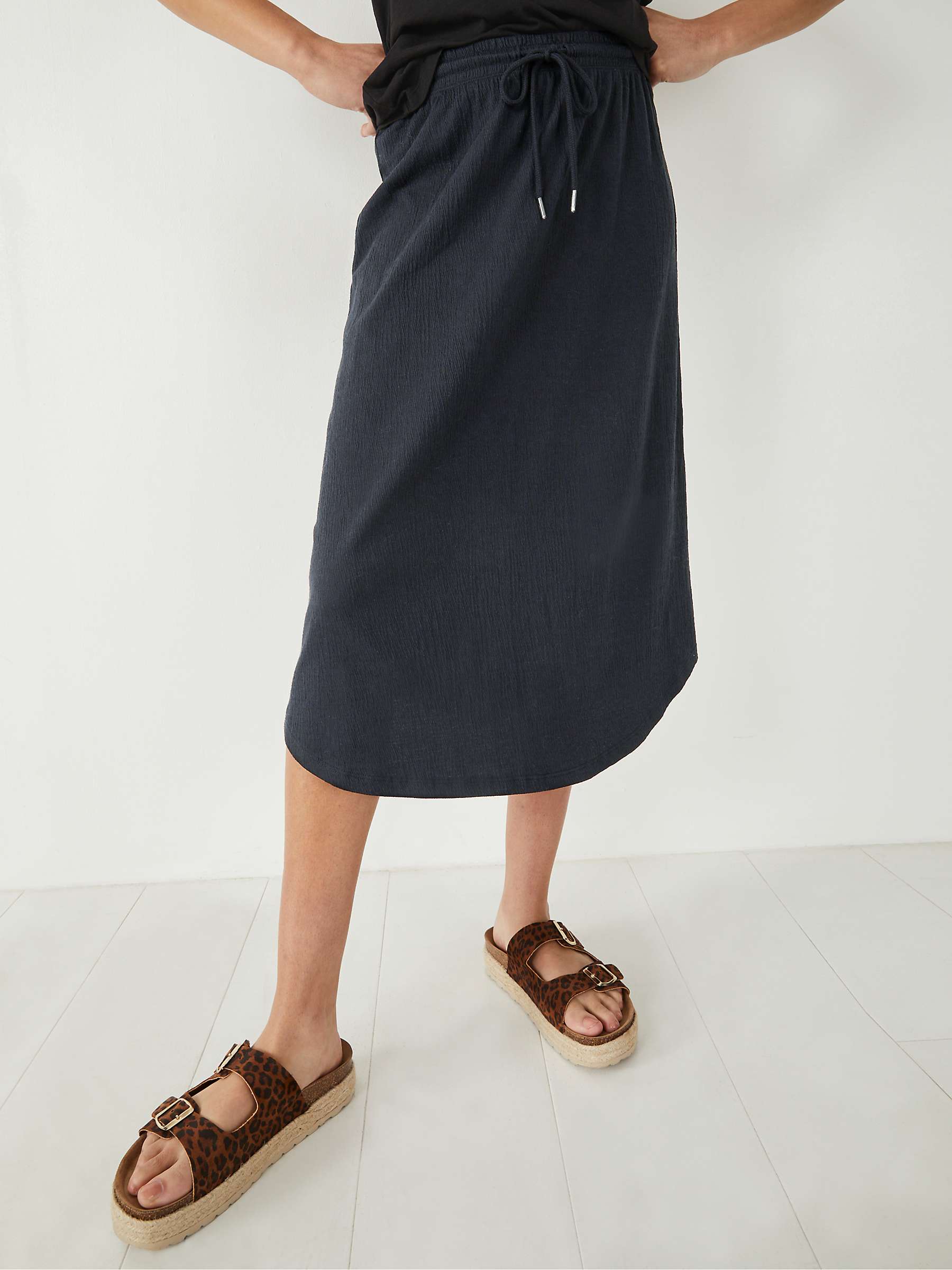 hush Ridley Textured Jersey Midi Skirt ...