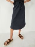 HUSH Ridley Textured Jersey Midi Skirt, Black