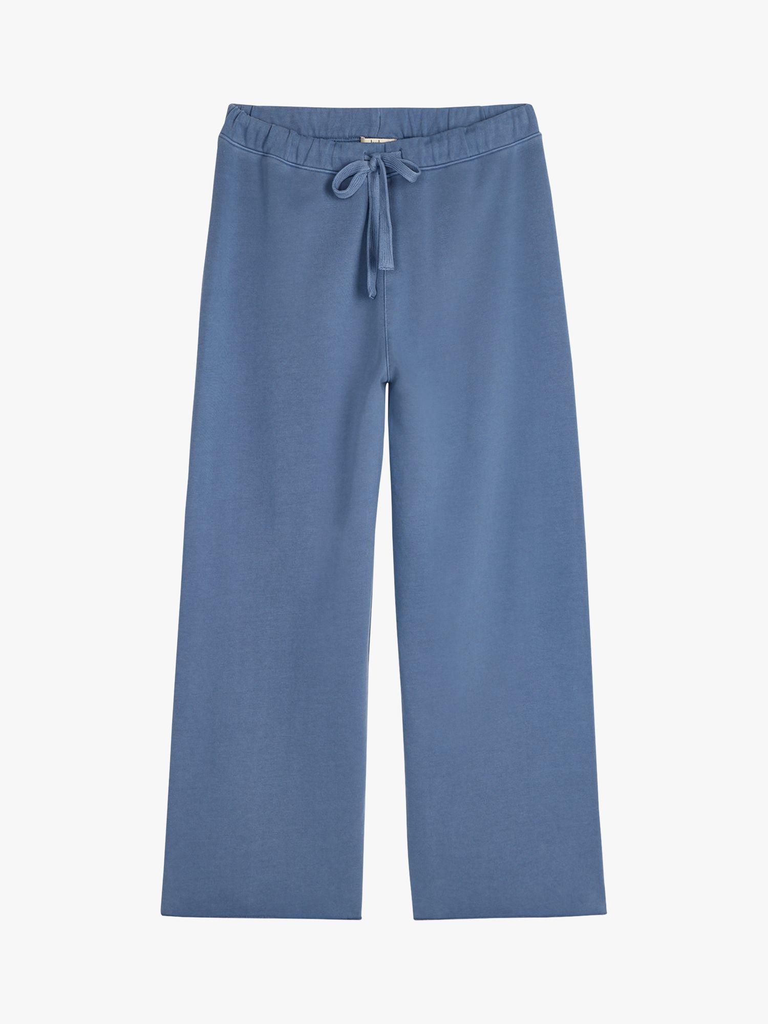 hush Cropped Cropped Wide Leg Trousers, Washed Blue at John Lewis ...
