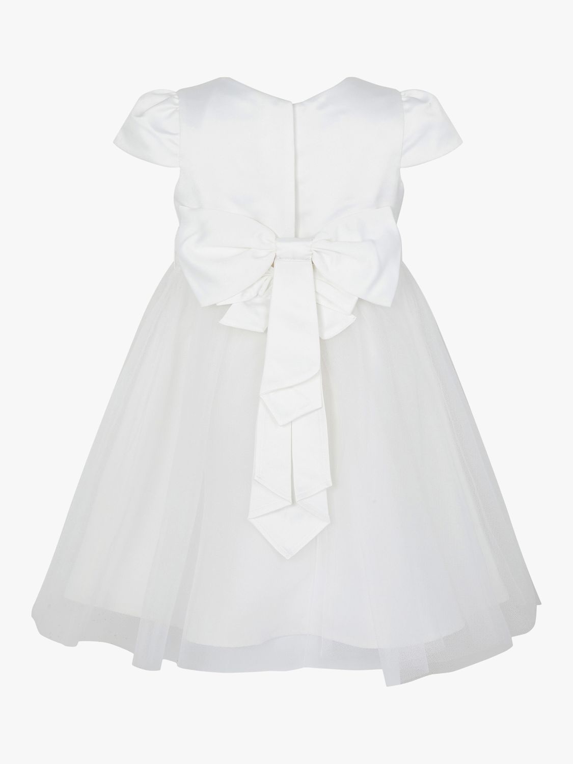 Monsoon Baby Sew Tulle Bridesmaid Dress, Ivory, 0-3 mths