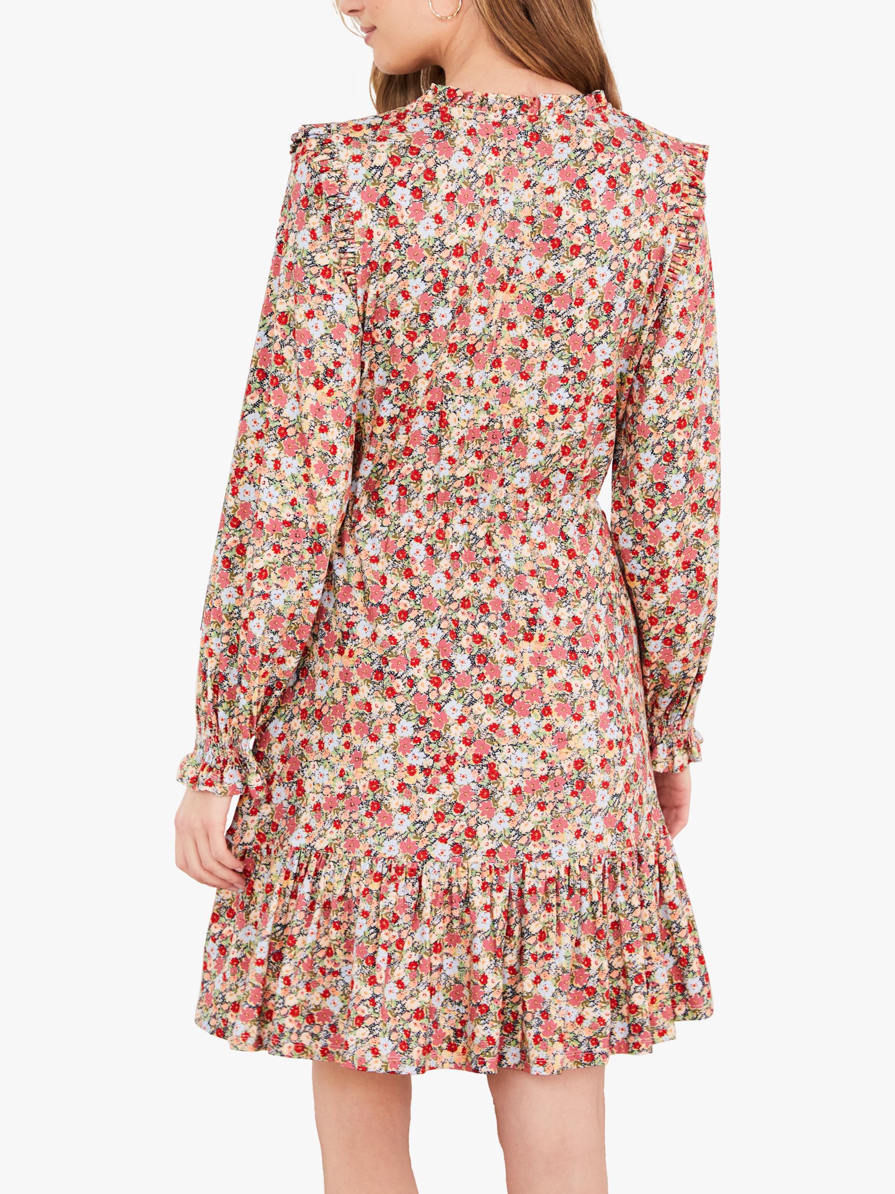 Baukjen Noa Wildflower Print Mini Dress, Pink, 12