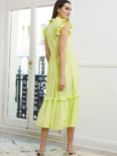 Baukjen Farrah Ruffled Shoulder Midi Dress, Citrus