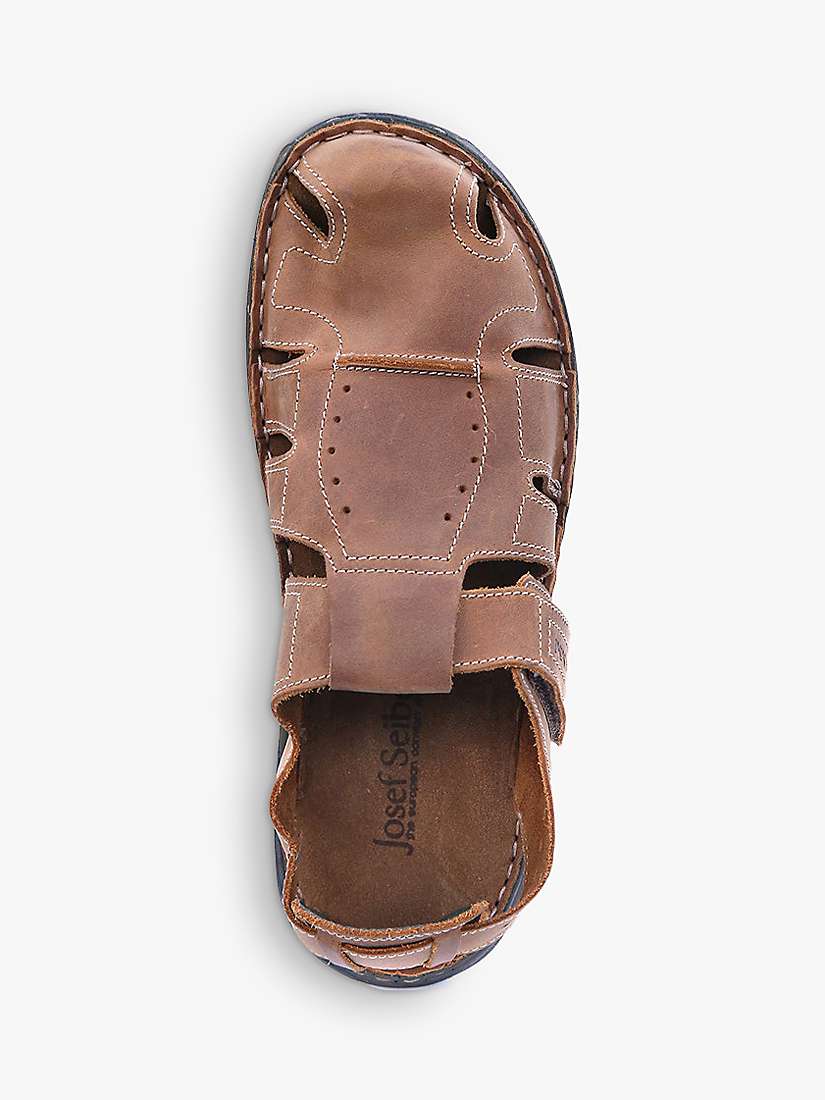 Buy Josef Seibel Maverick 01 Castagne Leather Sandals, Brown Online at johnlewis.com