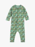 Mini Cuddles Baby Farm Print Top & Trousers Set, Green