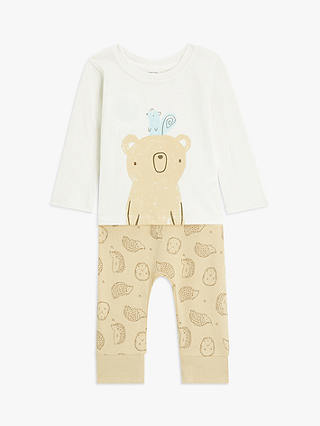 Mini Cuddles Baby Bear Top & Joggers Set, Biscuit