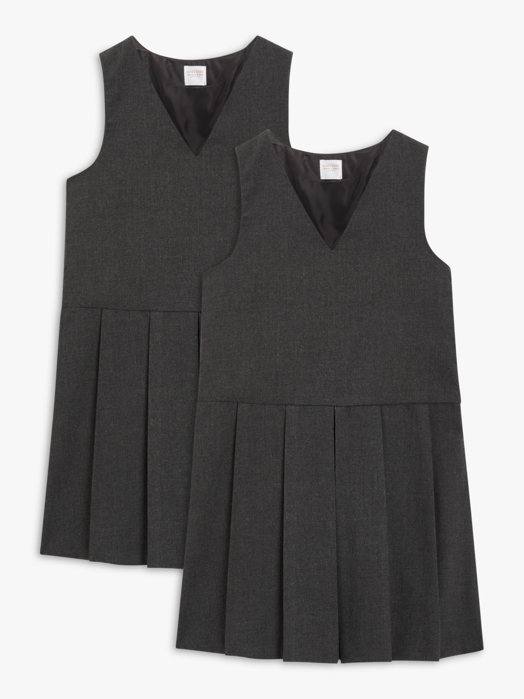 Buy John Lewis ANYDAY Girls' Pleated School Tunic, Grey Online at johnlewis.com