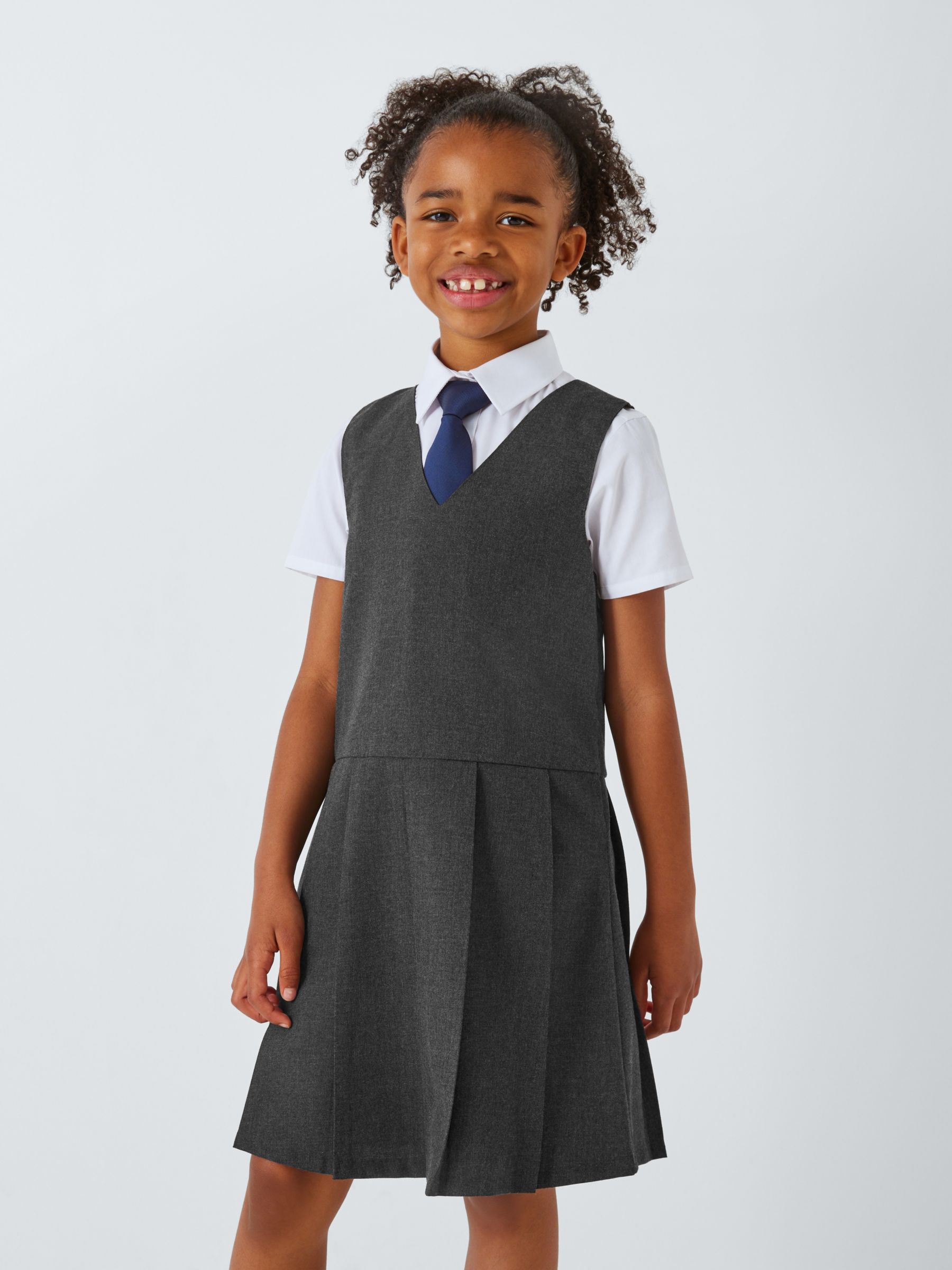 Buy John Lewis ANYDAY Girls' Pleated School Tunic, Grey Online at johnlewis.com
