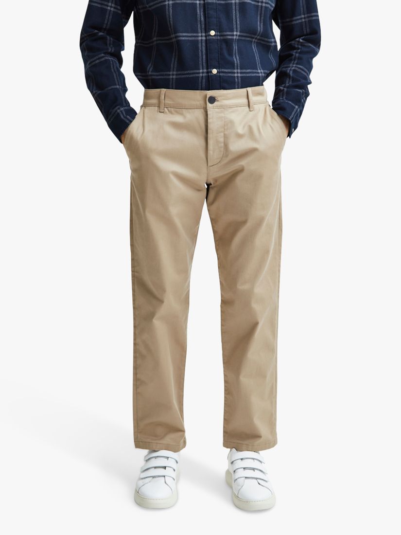 SELECTED HOMME Standard Chinos, Chinchilla at John Lewis & Partners