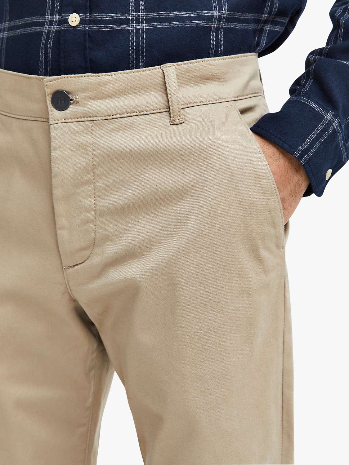 SELECTED HOMME Standard Chinos, Chinchilla at John Lewis & Partners