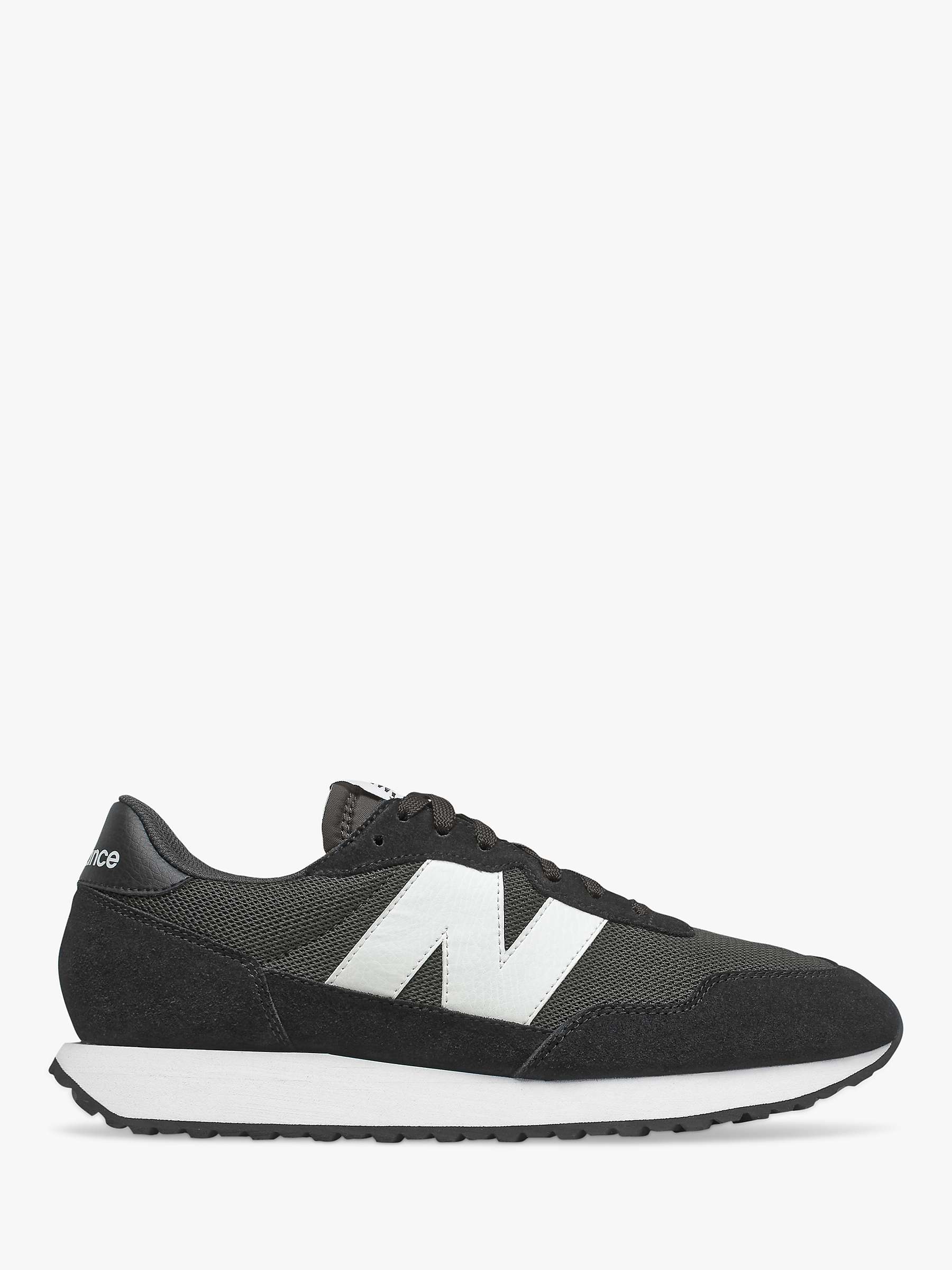 New Balance 237 Men's Suede Lace Up Trainers, Black/Magnet at John ...