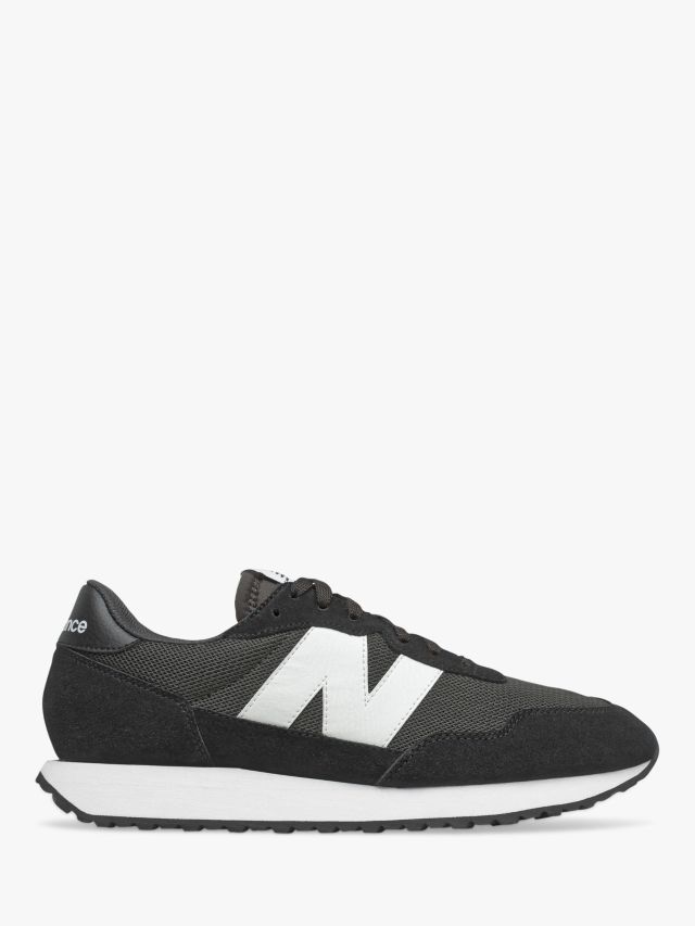 New Balance 237 Men's Suede Lace Up Trainers, Black/Magnet, 7
