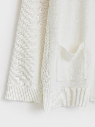 White Stuff Tina Textured Cardigan, Natural White at John Lewis & Partners