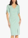 Adrianna Papell Knit Crepe Pearl Dress, Cloudy Aqua