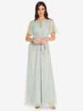 Adrianna Papell Floral Chiffon Maxi Dress, Skyway/Multi