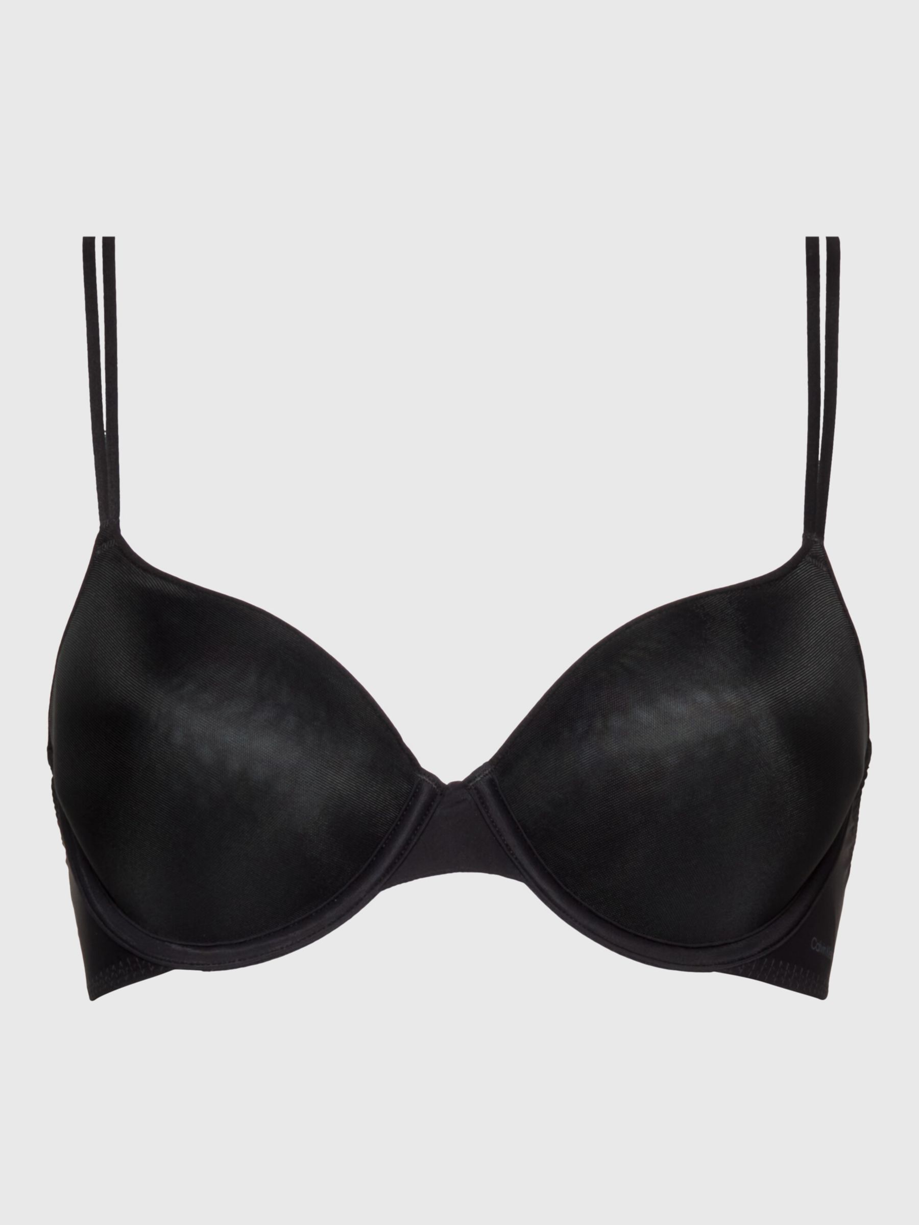 Calvin Klein Womens Sheer Marquisette Lightly Lined Demi Spacer Bra QF1839  32DD Black 