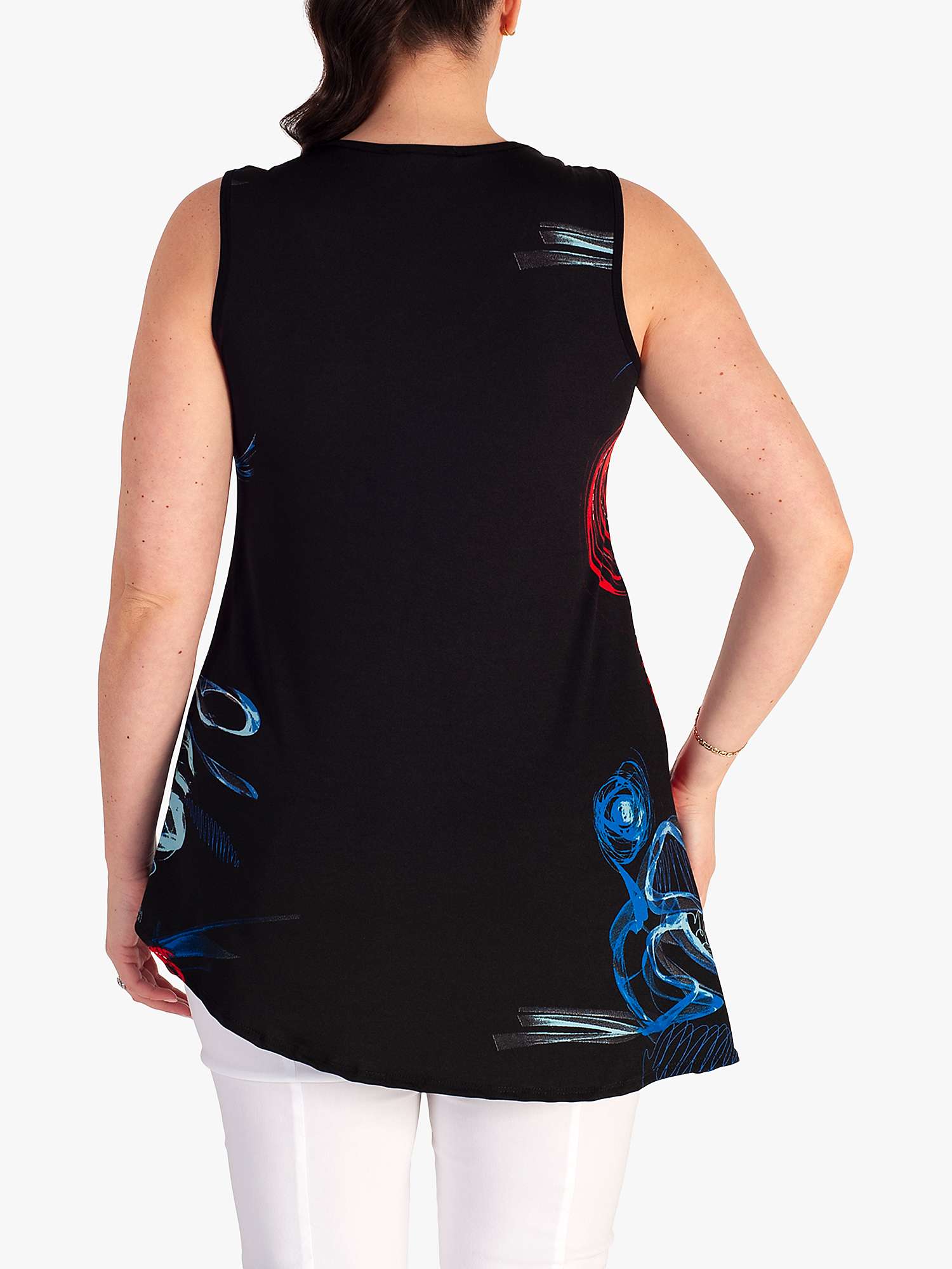 Buy chesca Scribble Abstract Print Vest, Black/Multi Online at johnlewis.com