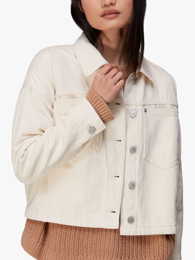 Beige on sale trucker jacket