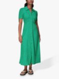 Whistles Robyn Spot Print Midi Shirt Dress, Green