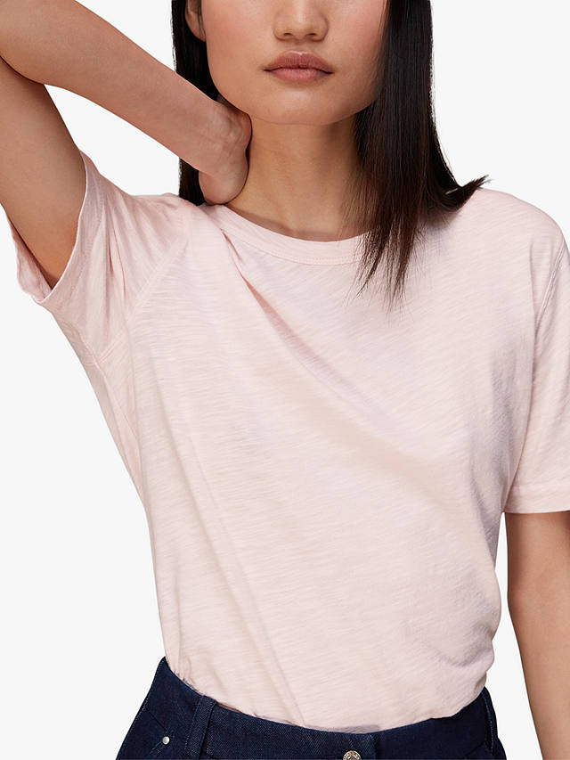 Whistles Emily Ultimate Short Sleeve T-Shirt, Pale Pink