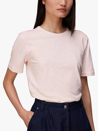 Whistles Emily Ultimate Short Sleeve T-Shirt, Pale Pink