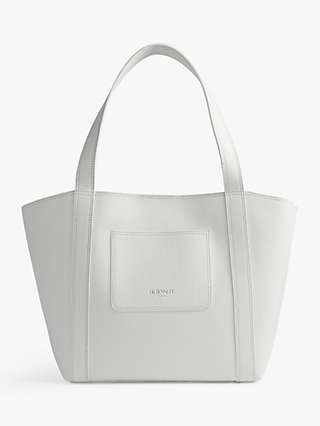 L.K.Bennett Adeline Leather Large Tote Bag, White