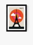 EAST END PRINTS Bo Lundberg 'Paris 73' Eiffel Tower France Framed Print