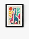 EAST END PRINTS Rachel Lee 'Giraffes' Framed Print